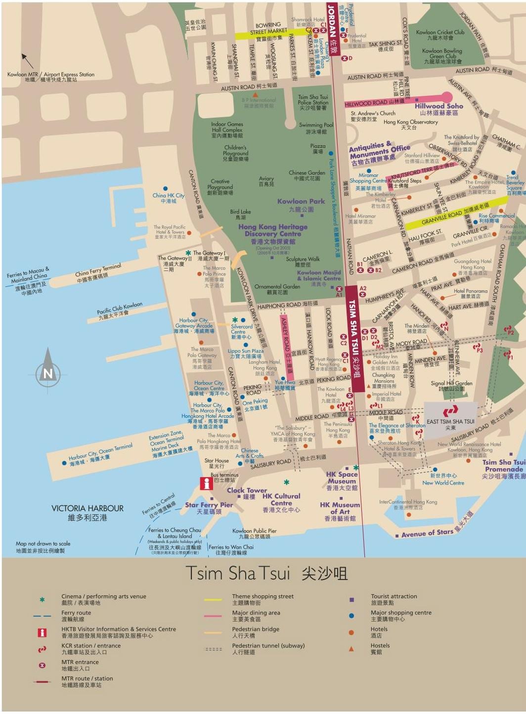 Hong Kong ਤੱਕ ਕੌਲੂਨ ਨਕਸ਼ਾ
