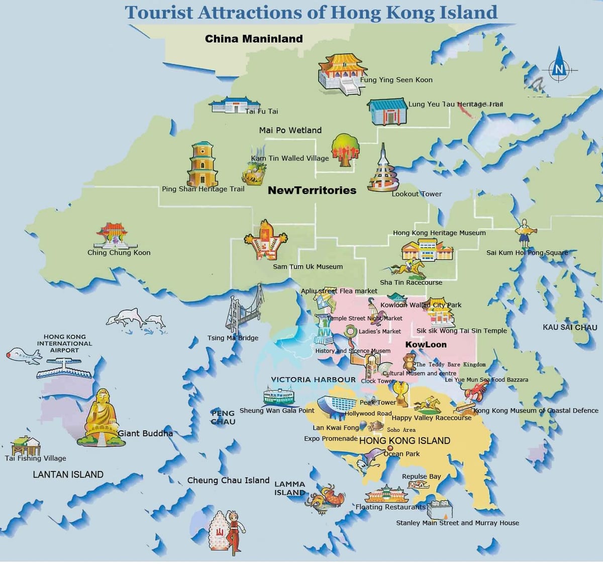 ਪੀਕ Hong Kong ਤੱਕ ਦਾ ਨਕਸ਼ਾ