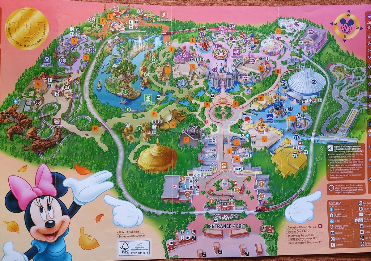 Hong Kong ਤੱਕ Disney ਦਾ ਨਕਸ਼ਾ