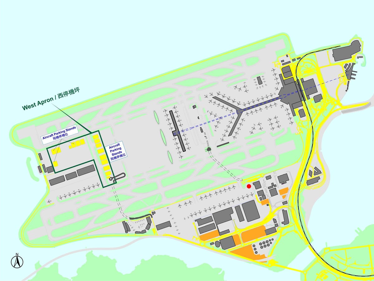 Hong Kong international airport ਨਕਸ਼ਾ