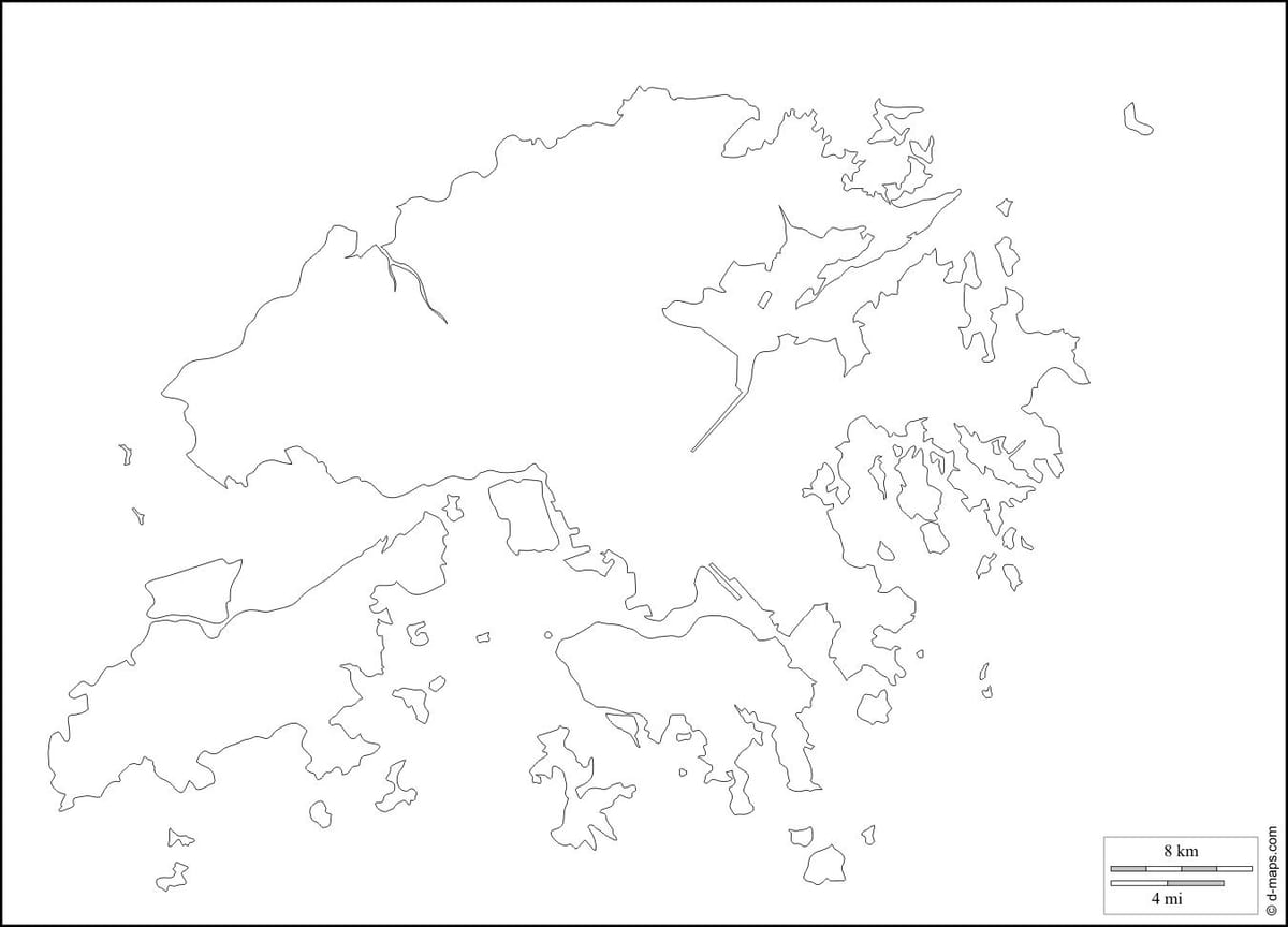 Hong Kong ਤੱਕ ਦਾ ਨਕਸ਼ਾ ਰੇਖਾ