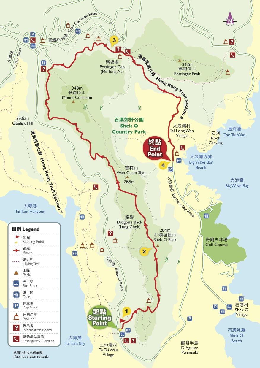 ਹਾਈਕਿੰਗ ਨਕਸ਼ਾ Hong Kong ਤੱਕ