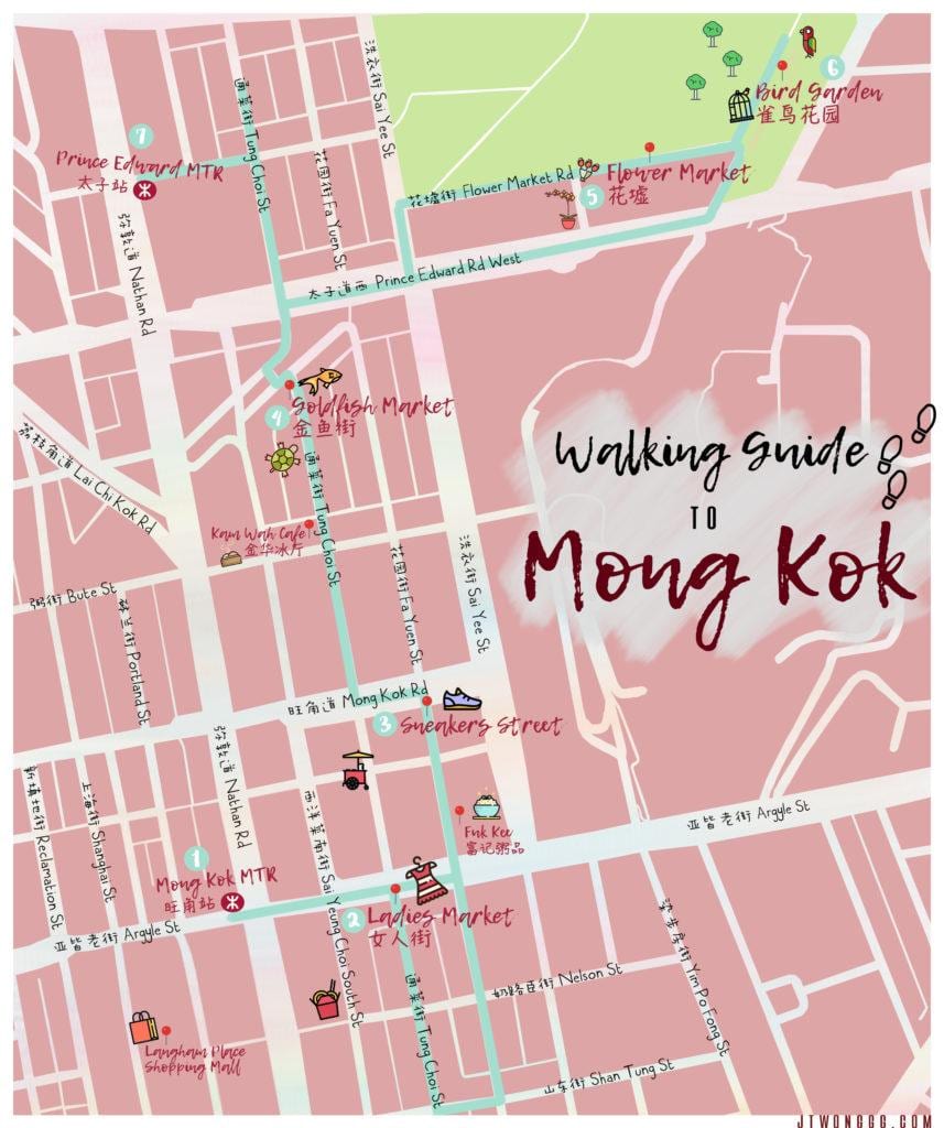 ਨਕਸ਼ਾ ਦੇ Mong Kok Hong Kong ਤੱਕ