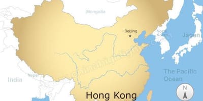 ਦਾ ਨਕਸ਼ਾ ਚੀਨ ਅਤੇ Hong Kong ਤੱਕ
