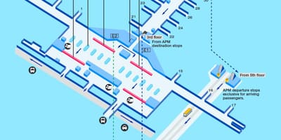 Hong Kong ਹਵਾਈਅੱਡਾ ਗੇਟ ਨਕਸ਼ਾ