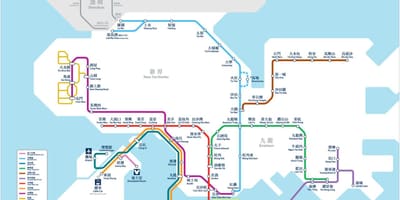 Hong Kong ਤੱਕ tube ਨਕਸ਼ਾ