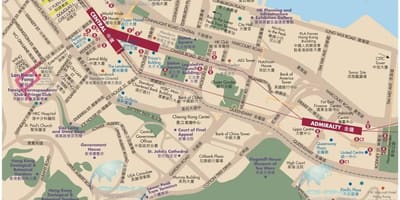 Hong Kong ਤੱਕ ਮੱਧ ਨਕਸ਼ਾ