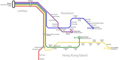 Hong Kong ਤੱਕ ਬੱਸ ਰਸਤਾ ਦਾ ਨਕਸ਼ਾ